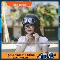 CÓ VIDEO – Combo nón bảo đảm nửa đầu kèm kính phi công Uniswap hàng hiệu - nón bảo đảm phi công