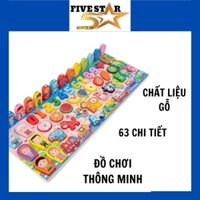 [CÓ VIDEO ] [Đồ chơi gỗ ] Bảng gỗ giáo dục 6 trong 1 Space Kids giúp bé học con số, câu cá và ghép hình cho trẻ tư duy