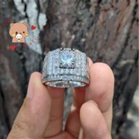 (Có Video) Nhẫn Nam Mạ Bạch Kim Nano Sáng Lấp Lánh Cao Cấp - Anh Em Đeo Sang Như Đại Gia (Y Như Nhẫn Thật) - Lokalo A54