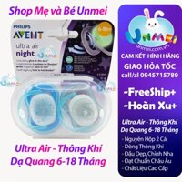 [Có Video] Núm Ty Ngậm Philips Avent Dạ Quang cho bé 6-18 Tháng màu Xanh, vỉ đôi SCF376/21