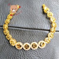 (Có Video Thật) Lắc Tay Nữ Mạ Vàng 18k Mặt chữ X Cao Cấp - Đeo Lên Tay Cực Đẹp Lokalo