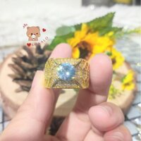 (Có Video Thật) Nhẫn Nam Mạ Vàng 18k Đính Đá Cao Cấp - Lokalo - Đeo Như Đại Gia - Cam Kết Đổi Trả Bảo Hành Lỗi Kỹ Thuật