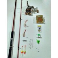 (Có video)bộ cần câu 2 khúc 2m7 ,máy yumoshi lc 7000 kèm trọn bộ phụ kiện (rẻ vô địch)