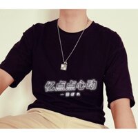 Cổ Vòng cổ Chữ Logo Choker Thép Titan Chống Thấm Nước Chống Rỉ Mặt Vòng cổ Nam Nữ Trang Sức