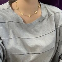Cổ Vòng cổ Chữ Logo Choker Thép Titan Chống Thấm Nước Chống Rỉ Mặt Vòng cổ Nam Nữ Trang Sức