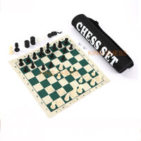 Cờ vua thi đấu có túi vải, tặng thêm 2 hậu và có cả cờ checker (cờ đam)