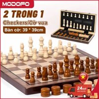 Cờ Vua Xuất Mỹ 2 trong 1, Cờ đam checkers 24 quân 39*39cm