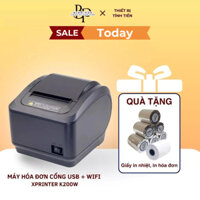 [CÓ XUẤT VAT] [CÓ GIAO HỎA TỐC] Máy K200W cổng USB + WIFI | Máy in bình luận, in hóa đơn kết nối điện thoại, máy tính