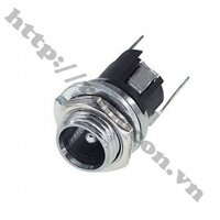 CO253 Jack Cắm Nguồn DC Cái Kim Loại 5.5x2.1mm 3 Chân Đầu Ren DC-021