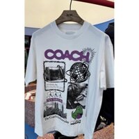 Coach / Áo thun mới Áo thun Cotton họa tiết giản dị CX235