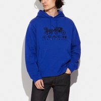 Coach / Coach Áo Hoodie Họa Tiết Xe Đẩy Xanh Lá Cho Nam