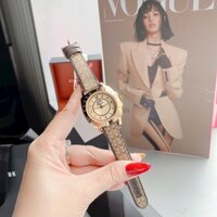 Coach EST 1941 |Nữ Giới |Mặt Vàng Gold |Dây Da Nâu |Máy Pin (Quartz) |Size 36mm