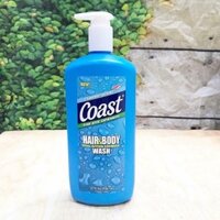 Coast Hair & Body Dual Action Formula Wash Sữa Tắm Gội Toàn Thân 946ml