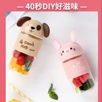 Cốc 2 trong 1 HONGXIN hình thú (cốc kèm máy xay sinh tố)