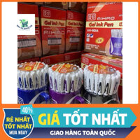 Cốc 48 Cây Bút Gel Nước Chữ A Hoa Việt Thân Tròn Nhỏ Cầm Không Đau Tay