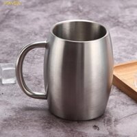 Cốc Bia Inox HAVEN, Cốc Cà Phê Di Động 420ml, Đồ Uống Có Nắp Tay Cầm Cốc Giữ Nhiệt Tường Đôi Bền Nhà