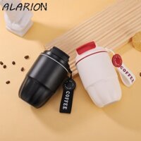 Cốc cà phê bằng thép không gỉ ALARION, Cốc uống nước kép Mini đơn giản, Bình hút chân không dung tích nhỏ 260ml ngoài trời