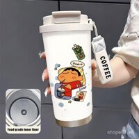 Cốc cà phê bút chì màu Xiaoxin, cốc ấm, chai nước cấp thực phẩm 316, cốc cà phê giữ nhiệt, dụng cụ nhà bếp bằng thép không gỉ, chịu lạnh, dung tích lớn THHU