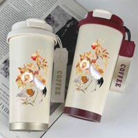 Cốc cà phê dung tích lớn tích hợp dây xách tay thiết kế chống trượt tiện mang theo cốc nước thể thao học sinh cốc hút phù hợp cho học sinh