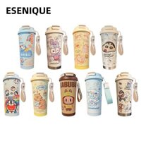 Cốc cà phê ESENIQUE Labubububu, Cốc giữ nhiệt Doremon 520ml, Bút chì bằng thép không gỉ cầm tay Shin chan Cốc cách nhiệt hai lớp Quà tặng cho trẻ em