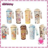 Cốc cà phê EXODUS Labubububu, Cốc giữ nhiệt Doremon 520ml, Bút chì cầm tay Shin chan Cốc cách nhiệt có thể tái sử dụng dung lượng cao Du lịch