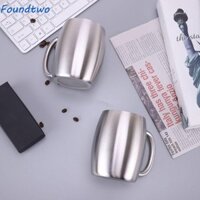 Cốc Cà Phê FOUNDTWO, Cốc Bia Inox Di Động Tường Đôi, Đồ Uống Có Nắp Tay Cầm 420ml Cốc Giữ Nhiệt Bền Nhà