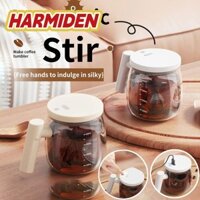 Cốc cà phê HARMIDEN, có nắp Cốc khuấy 400ml, Cốc thủy tinh di động tự sạc lại
