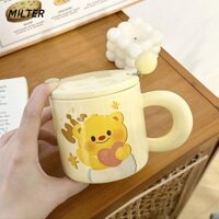 Cốc cà phê hình gấu bơ MILTER, Cốc cốc sứ đẹp, Quà tặng sinh nhật bé gái dễ thương