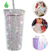 Cốc cà phê lấp lánh YIYU có nắp rơm Người yêu bền bỉ