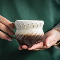 Cốc Cà Phê Piccolo Latte Kiểu Trung Quốc Cốc Phong Cách Retro Cốc Sứ Đơn Giản Cốc Nước Cá Tính Cốc Cà Phê Ren Sáng Tạo