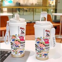 Cốc cà phê Shin-chan thiết kế đau bụng, bình giữ nhiệt loại A, bình nước bằng thép không gỉ, chịu lạnh và nóng, đồ dùng nhà bếp, cốc giữ nhiệt UGCR