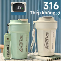 Cốc cà phê thông minh an toàn 316 bằng thép không gỉ hiển thị nhiệt độ cốc ngoài trời giá trị cao cốc nước học sinh