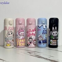 Cốc cách nhiệt DALEE Labubububu, Bình nước dung tích lớn Cốc giữ nhiệt Labubububu, Sinh viên Thép không gỉ 304 420ml Cốc nước uống hoạt hình Quà tặng trẻ em