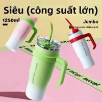 Cốc cách nhiệt lớn cốc đá kiểu Mỹ cốc ô tô 40oz cốc nước có ống hút 304 cốc inox