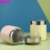 Cốc cách nhiệt Mini SHANHAI, Bình om chống rò rỉ bằng thép không gỉ, Hộp cơm trưa giữ nhiệt màu trơn di động bền bỉ Cô gái