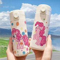 Cốc cách nhiệt My Little Pony Pinkie Pie, dung tích lớn, nhỏ gọn, nhẹ, di động, chai nước giá trị cao, bằng thép không gỉ cho sinh viên