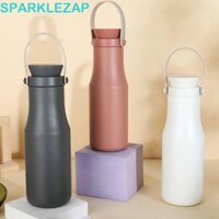 Cốc cách nhiệt SPARKLELAP, có tay cầm Bình giữ nhiệt bằng thép không gỉ thời trang, Nắp cốc hai lớp Thanh lịch chống rò rỉ Cốc nước thể thao di động trên ô tô