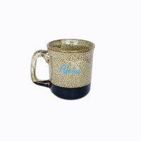 Cốc Cafe bé có quai men gấm vàng D6XC7 - Cốc Cafe Phê Cao Cấp Men Gấm Vàng - Gốm Sứ Bát Tràng