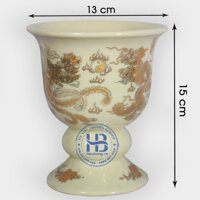 Cốc cắm quả phật thủ men vàng To