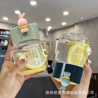 Cốc Chubby Mini Hoạt Hình Dễ Thương Cặp Đôi Bình Nước Cốc Di Động Tiện Dụng Cốc Quảng Cáo Sinh Viên