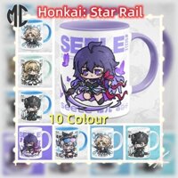 Cốc Collapse Star Railway (Có sẵn 10 lựa chọn) Bạc Sói Luosha Xierdan Hengyanqing Anime Gốm Cốc Cà Phê Cốc Nước Có Nắp Và Thìa