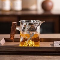 Cốc Công Bằng Thủy Tinh Dày Chịu Nhiệt Cốc Công Bằng Gỗ Cao Cấp Hoa Chim Ngắm Núi Cốc Công Bằng Cao Cấp Gia Dụng Chia Tr