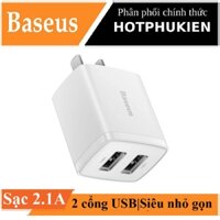Cóc củ sạc adapter sạc nhanh 10.5W đa năng 2 cổng USB A hiệu Baseus Compact Charger