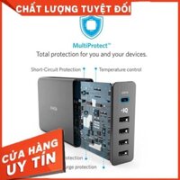 Cóc củ sạc nhanh 60W 4 cổng IQ USB & 1 cổng PD Type-C chính hãng Anker PowerPort +5 (Max 3A / Type-C và 2.4A / USB)