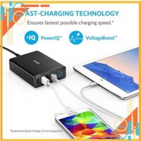 Cóc củ sạc nhanh 60W 4 cổng IQ USB & 1 cổng PD Type-C chính hãng Anker PowerPort +5 (Max 3A / Type-C và 2.4A / USB)