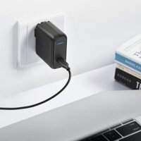 Cóc củ sạc nhanh PD Type-C 30W công nghệ PowerIQ cho điện thoại / máy tính bảng / Macbook hiệu Anker PowerPort PD 3.0