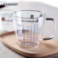 Cốc đo KANNERT, Cốc thủy tinh nướng Borosilicate cao 250ml / 500ml, trong suốt bền bỉ với quy mô Dụng cụ lò vi sóng Nhà bếp