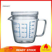 Cốc đo lường CHEER tốt nghiệp có nắp cốc sữa đa năng thủy tinh cho gia đình