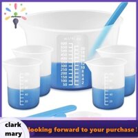 Cốc Đo Silicon Cho Cốc Silicon Nhựa Dính Với Cốc Silicon 600 & 100Ml, Que Khuấy Silicon, Dụng Cụ Trộn