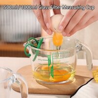 Cốc Đo Thủy Tinh Có Cân Tích Hợp Tấm Lọc Trộn Cốc Nướng Trứng Đánh Bát Đồ Dùng Nhà Bếp Làm Bánh